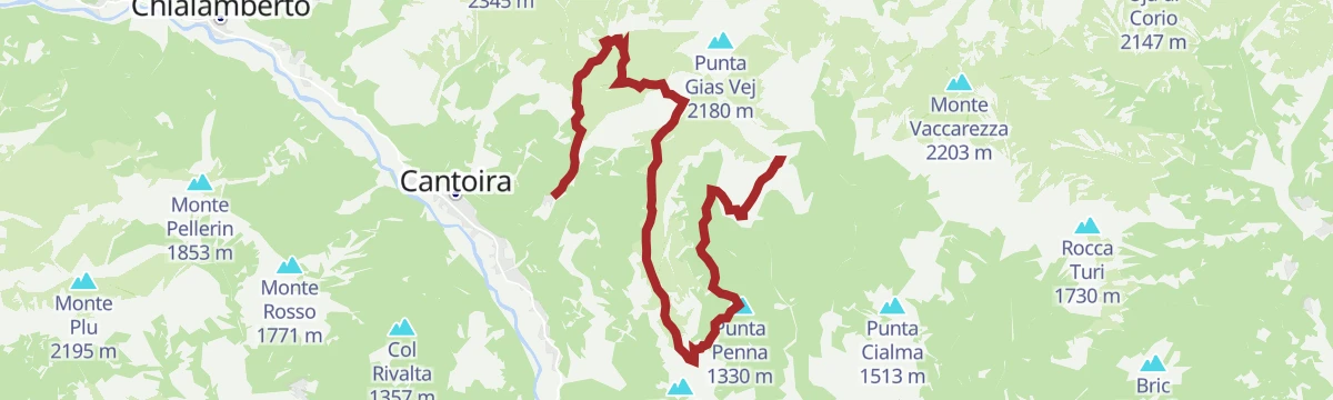 Route map: Tre Vallate: Tappa 3 Rifugio Salvin